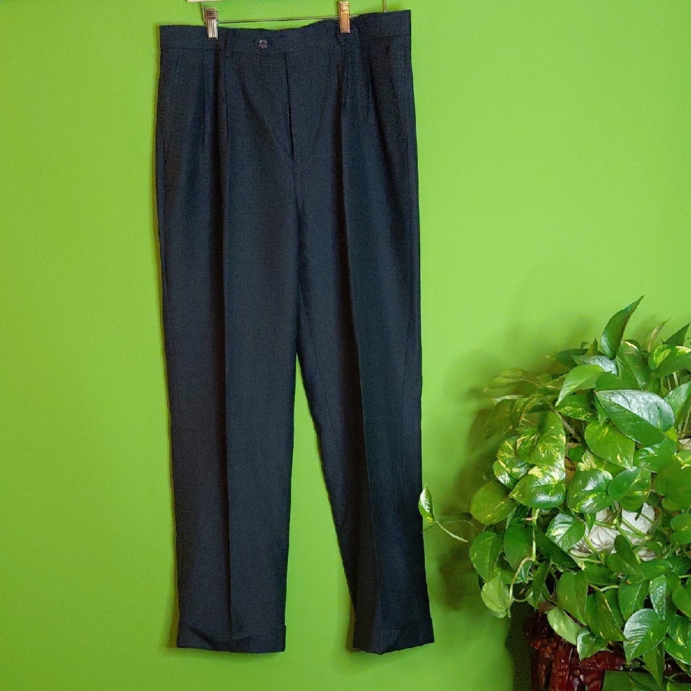 Bertucci Elegant Black Men's Dress Pants, Sz. I34
